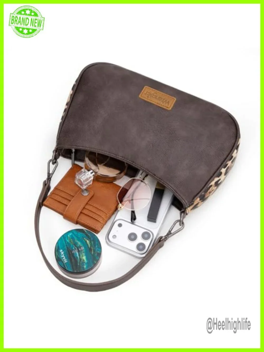 Wrangler Aztec Print Hobo Shoulder Bag with Detachable Crossbody Strap